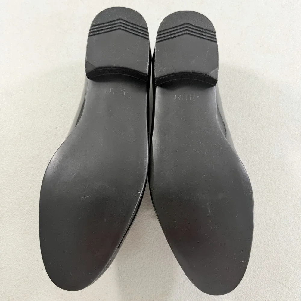 Frederico Leone Black Patent Leather Kiltie Tassel Men's Tuxedo Loafers Size 9 M